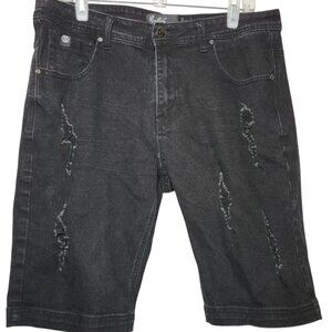 Switch Remarkable Shorts Black Denim Distressed Stretch Comfy Soft Size 34